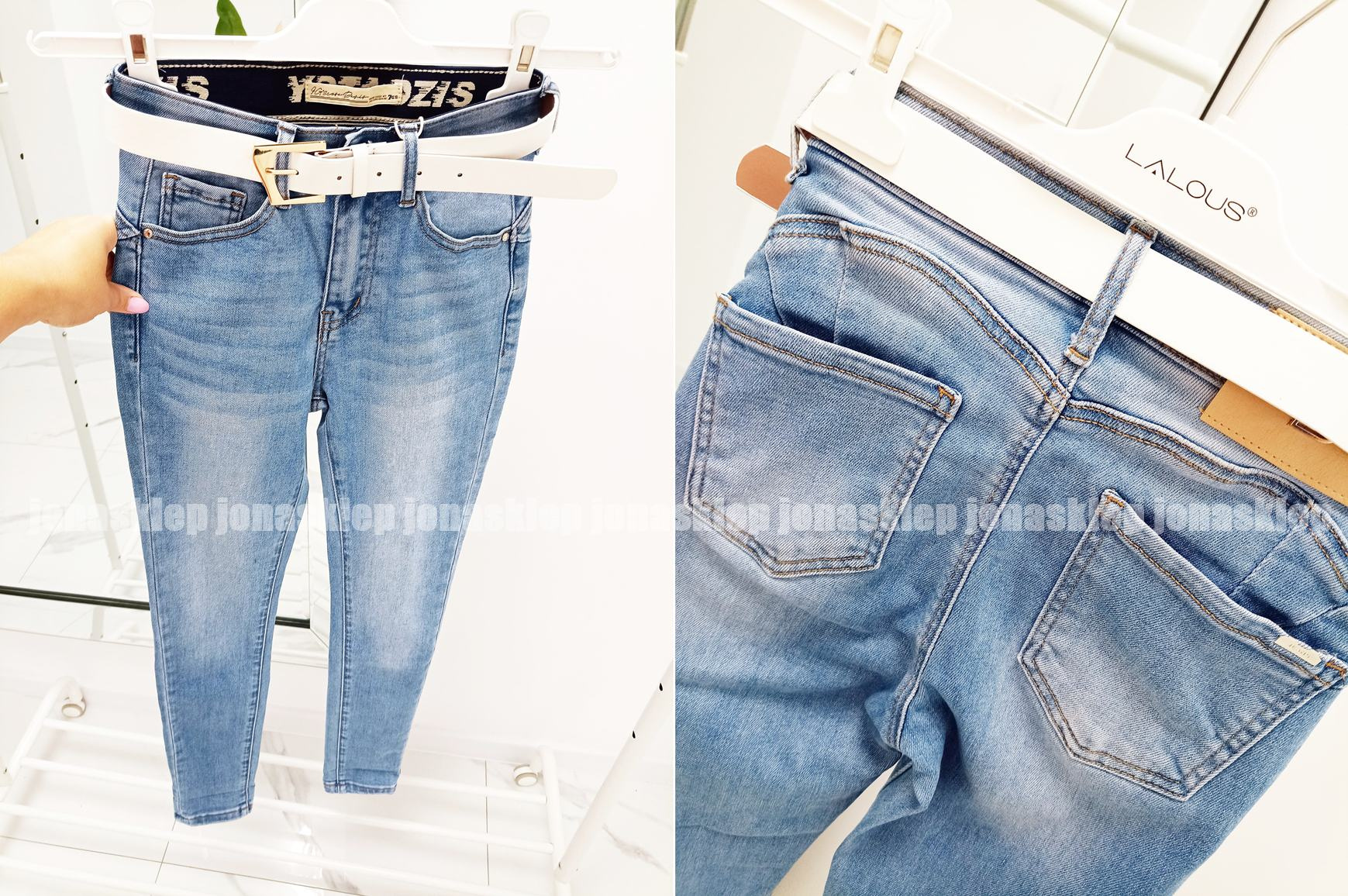 Spodnie PUSH UP classic jeansy DAMSKIE rurki 