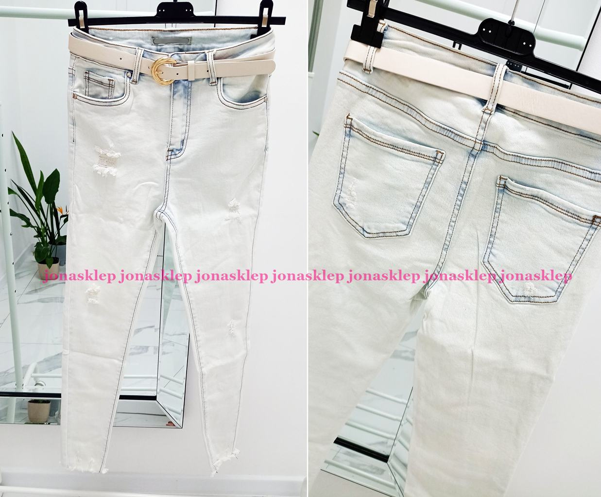 Jeansy NEW LOOK JASNE classic slim PRZETARCIA
