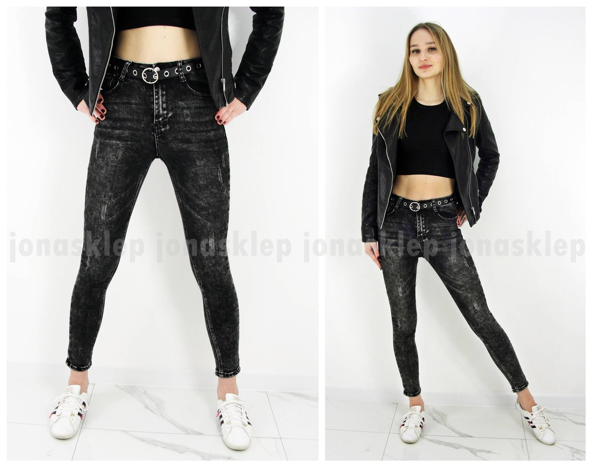 Czarne JEANSY vintage RURKI 