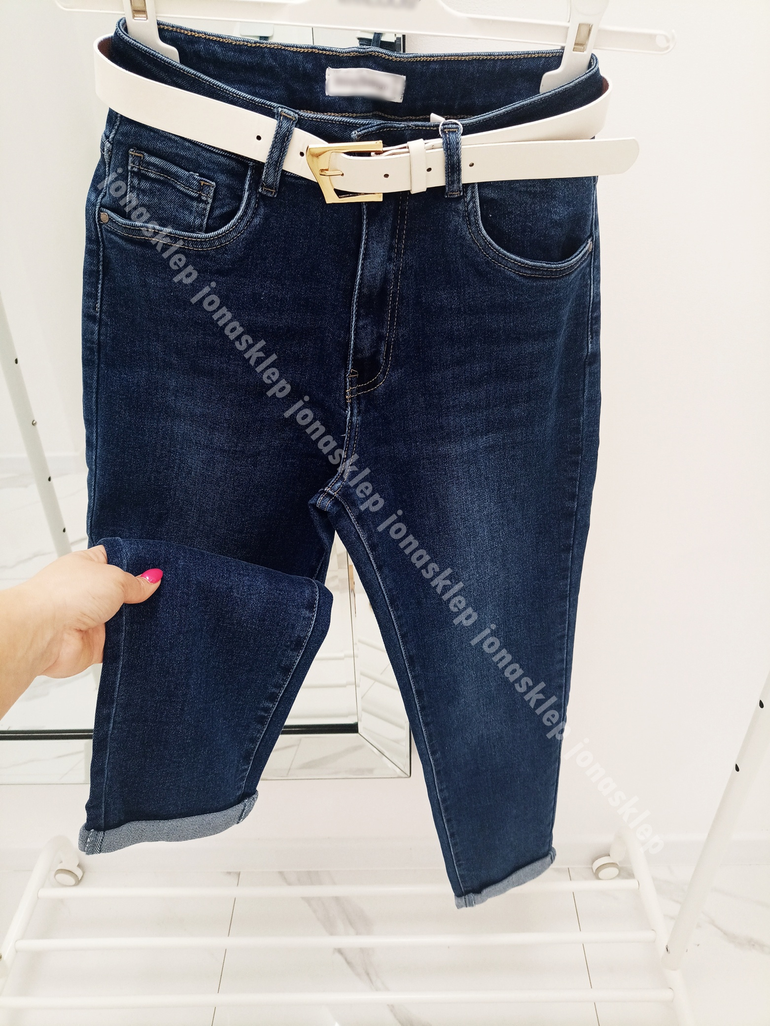 MAYBE mom fit casual ciemne baggy PLUS SIZE