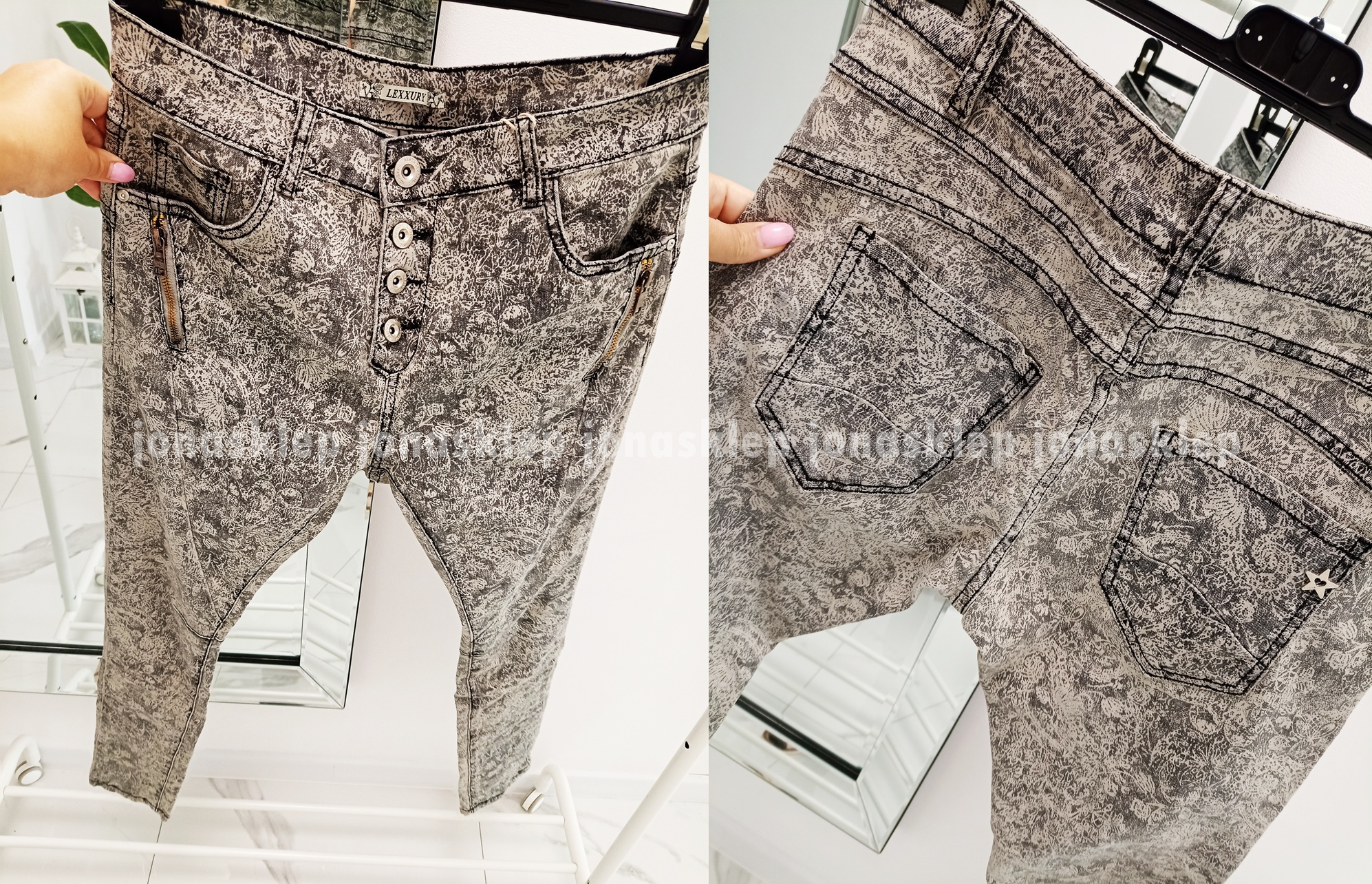 PLUS SIZE rurki PREMIUM print ZIP