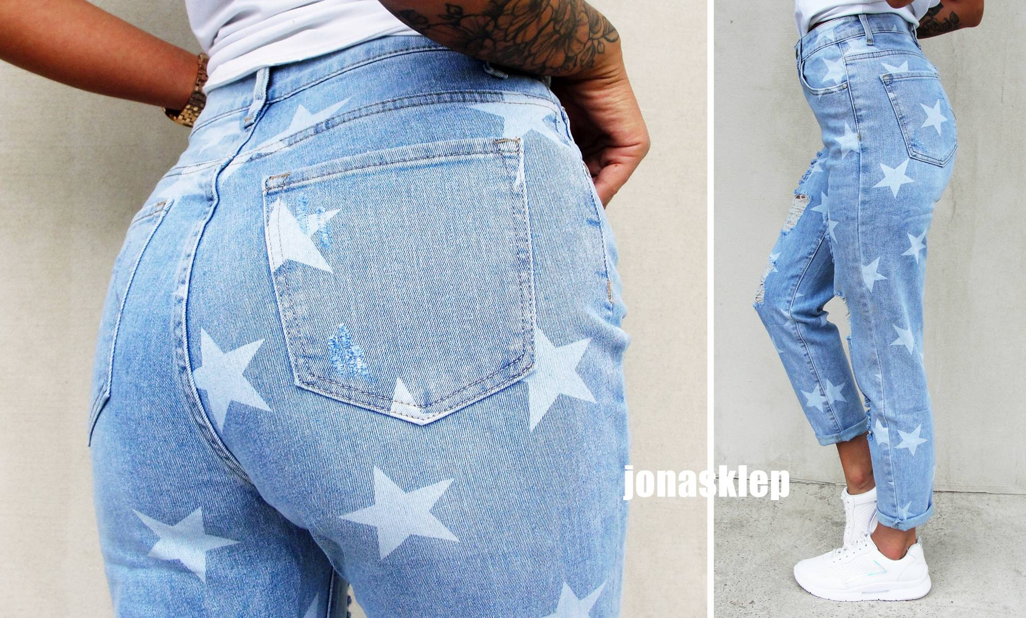 Baggy STAR JEANS dziury HOT