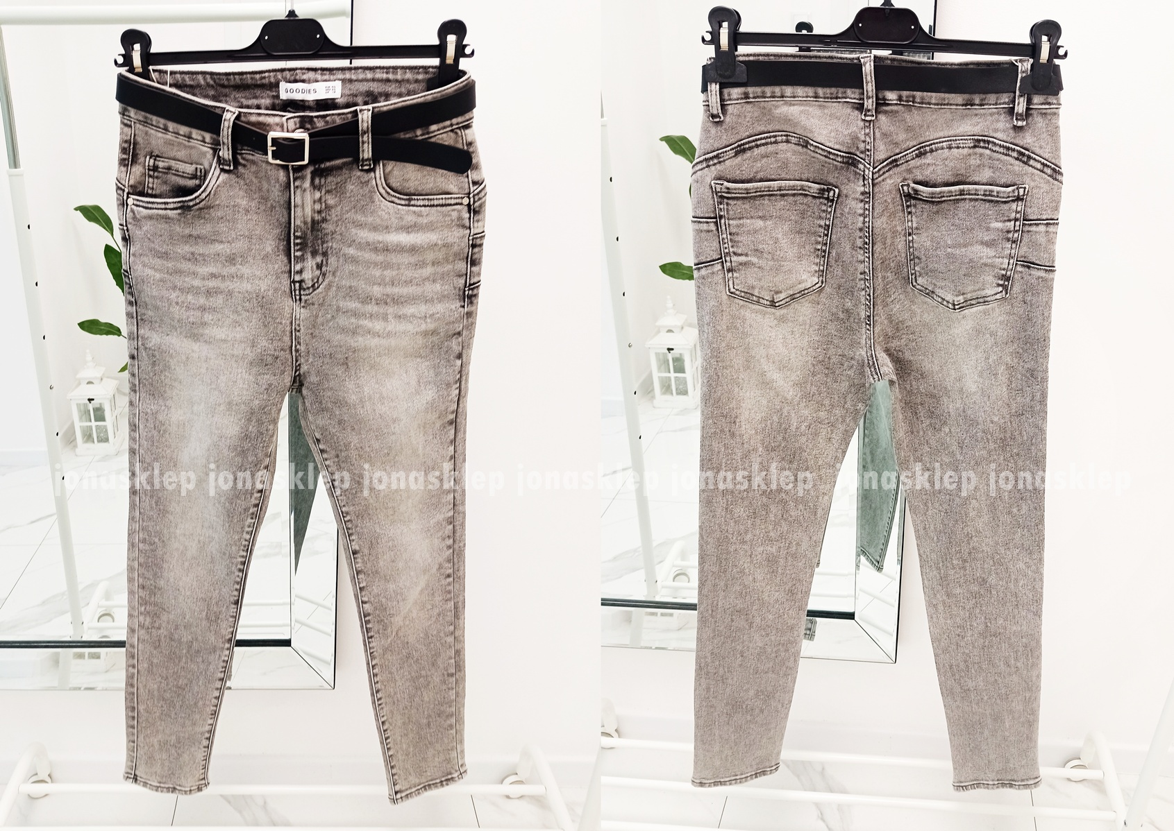 Jeansy Life's  jasne szare GRAY VINTAGE push up PLUS SIZE 