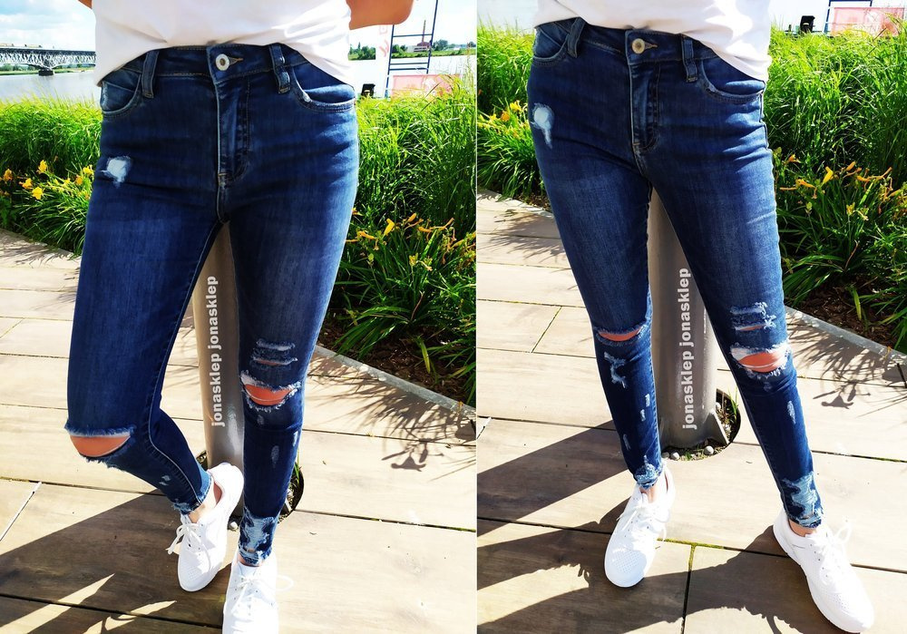 SEE jeans PUSH UP HOLES dziury rurki ripped