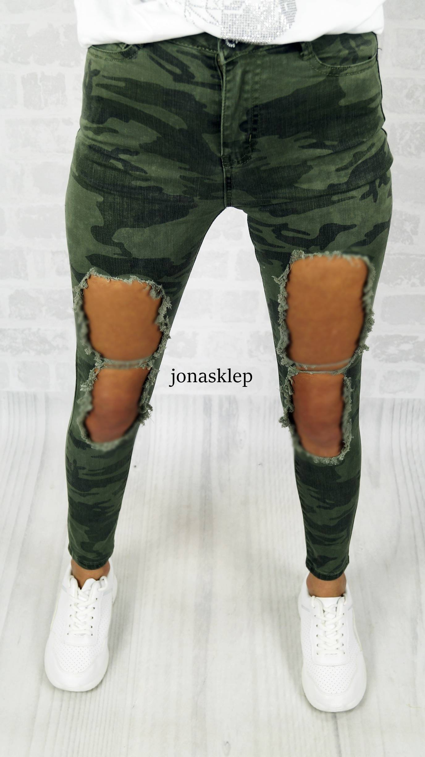 MORO HOLES DZIURY SKINNY militarne