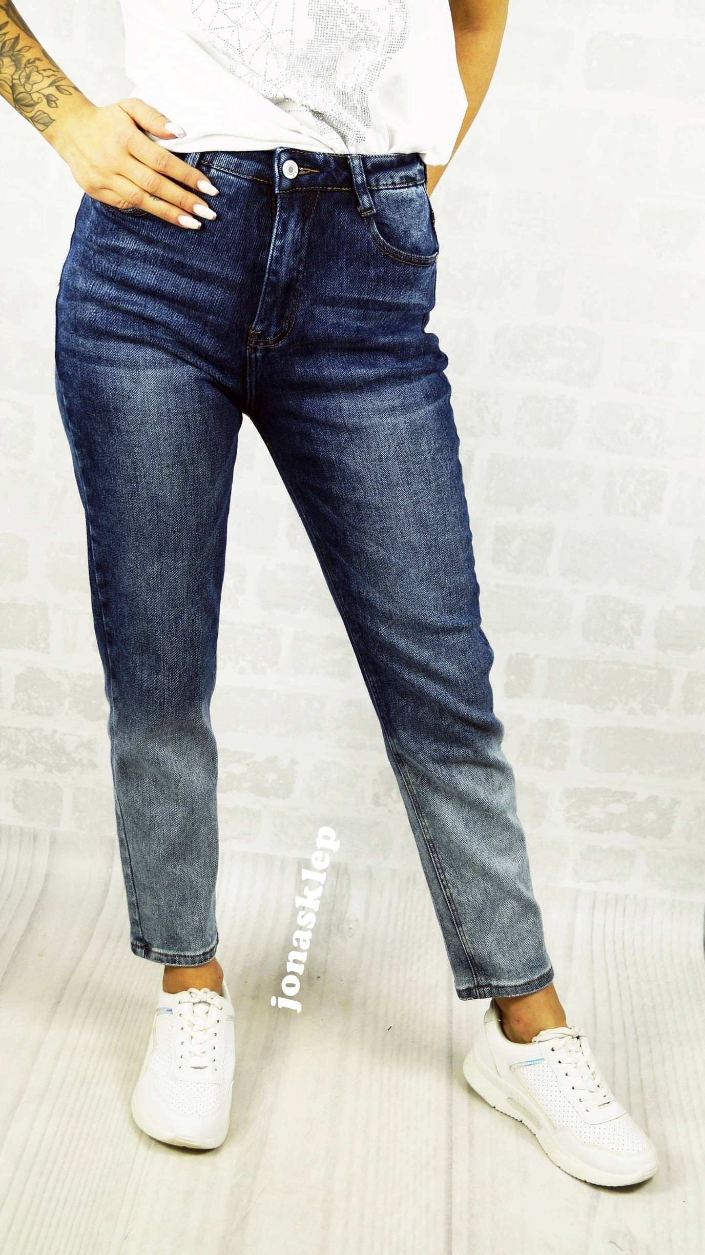 new BAGGY MOM HOT LOOK dwukolorowe ELASTIC