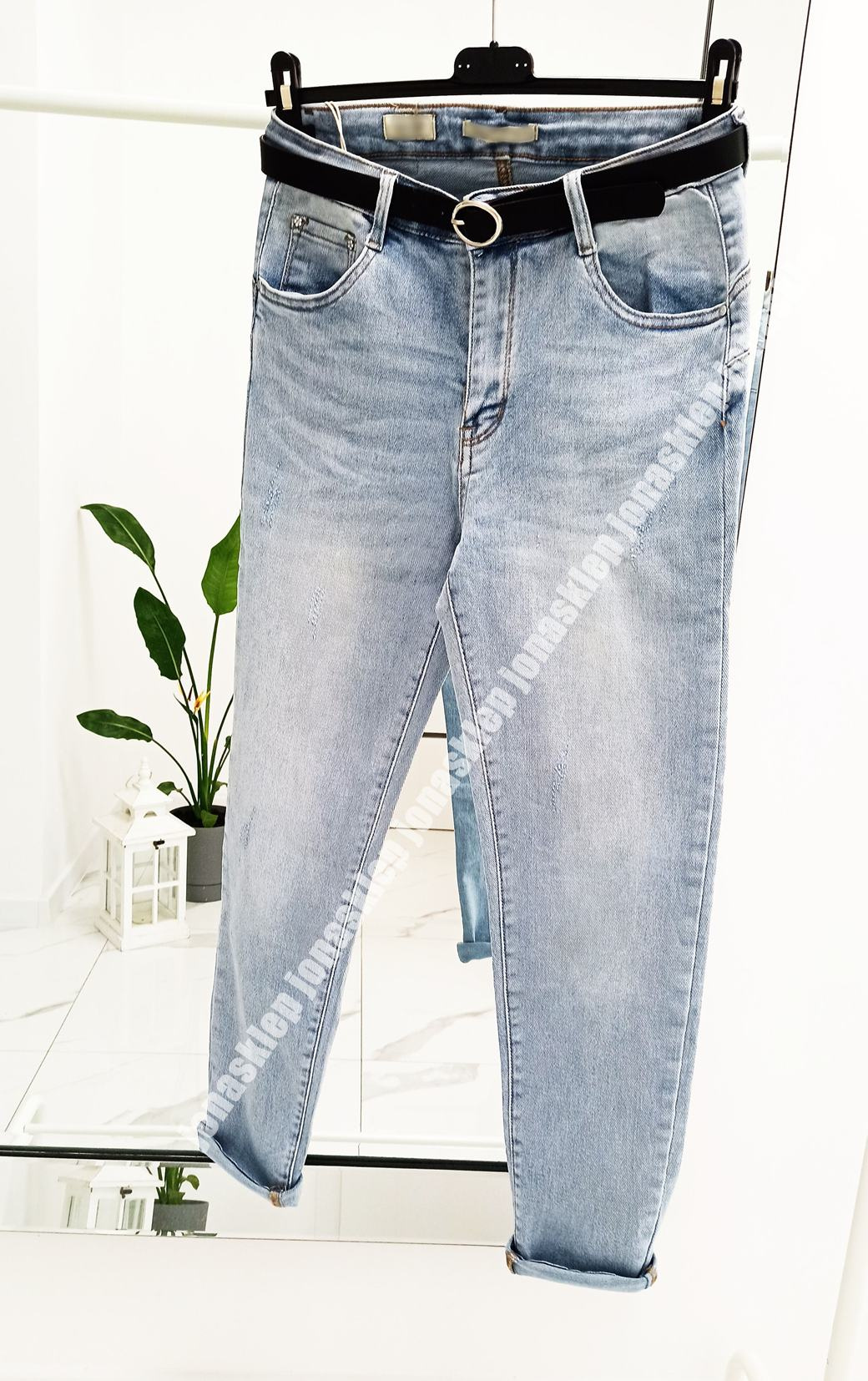 Jeansy damskie PUSH UP casual jasne PLUS SIZE