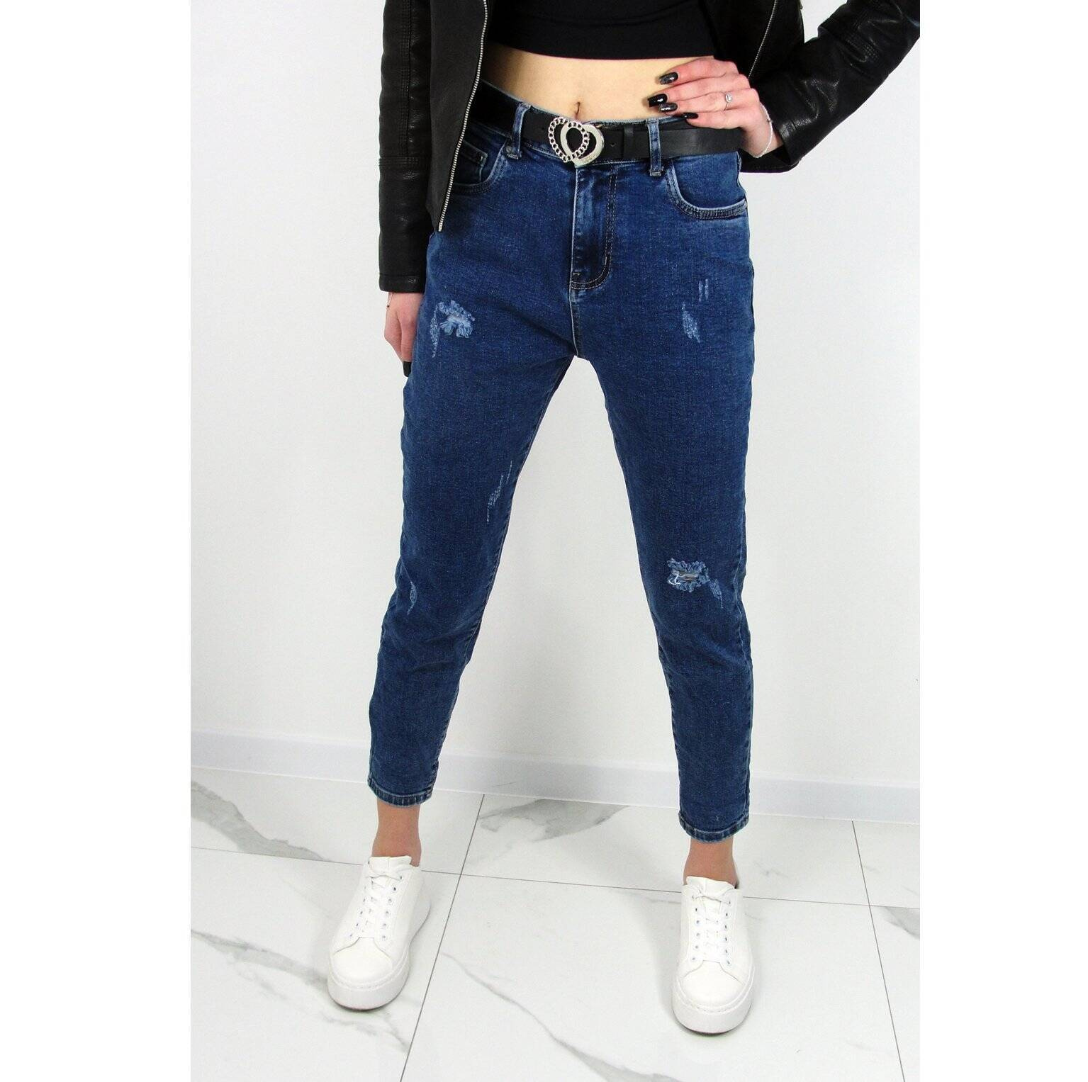 PAPERBAG JEANS pasek new look LUŹNE dark