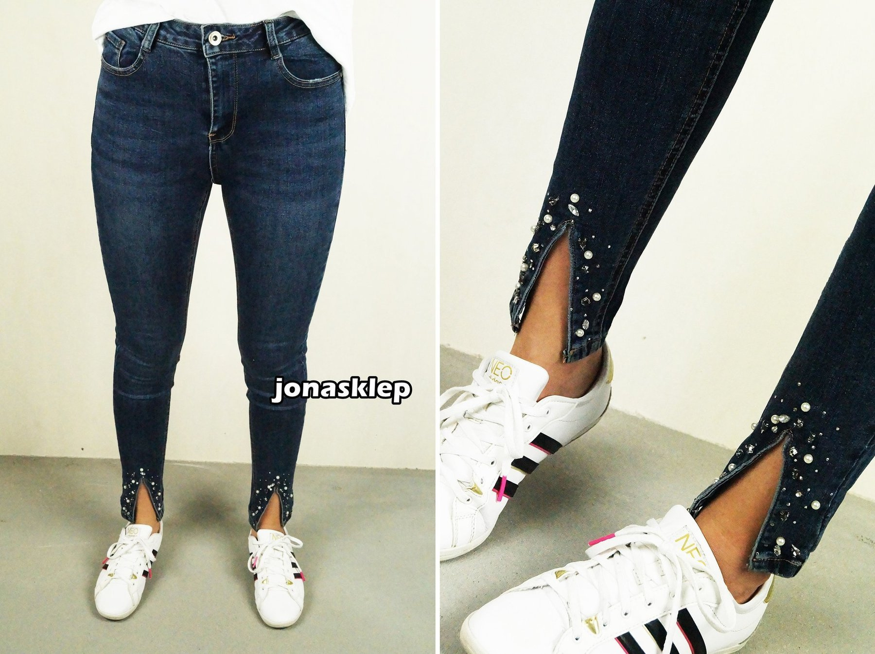 Rurki z rozcięciami na nogawkach SEE SHINE