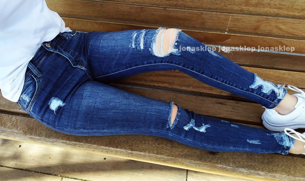 SEE jeans PUSH UP HOLES dziury rurki ripped
