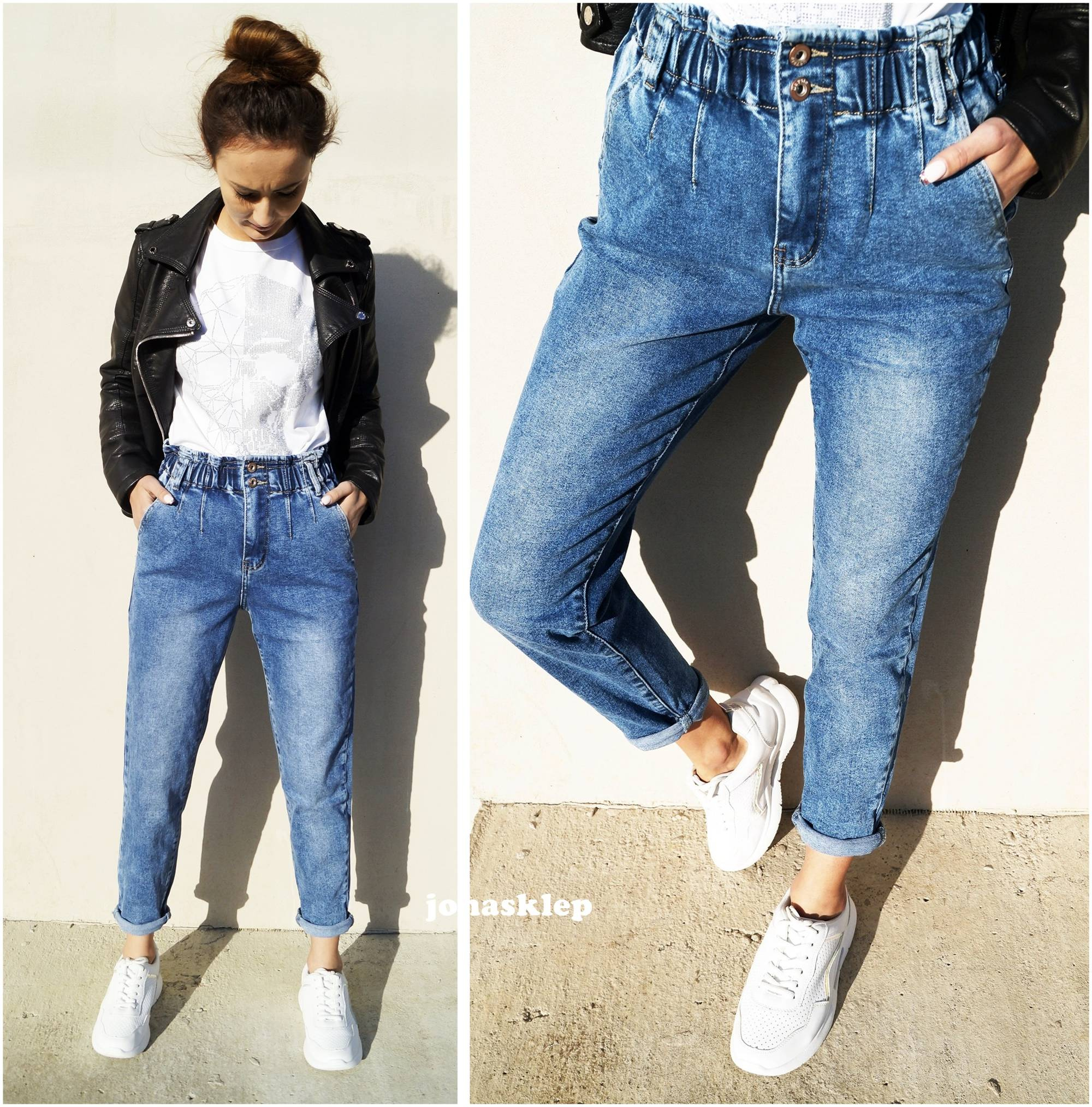 BAGGY JEANS falbanka new look LUŹNE