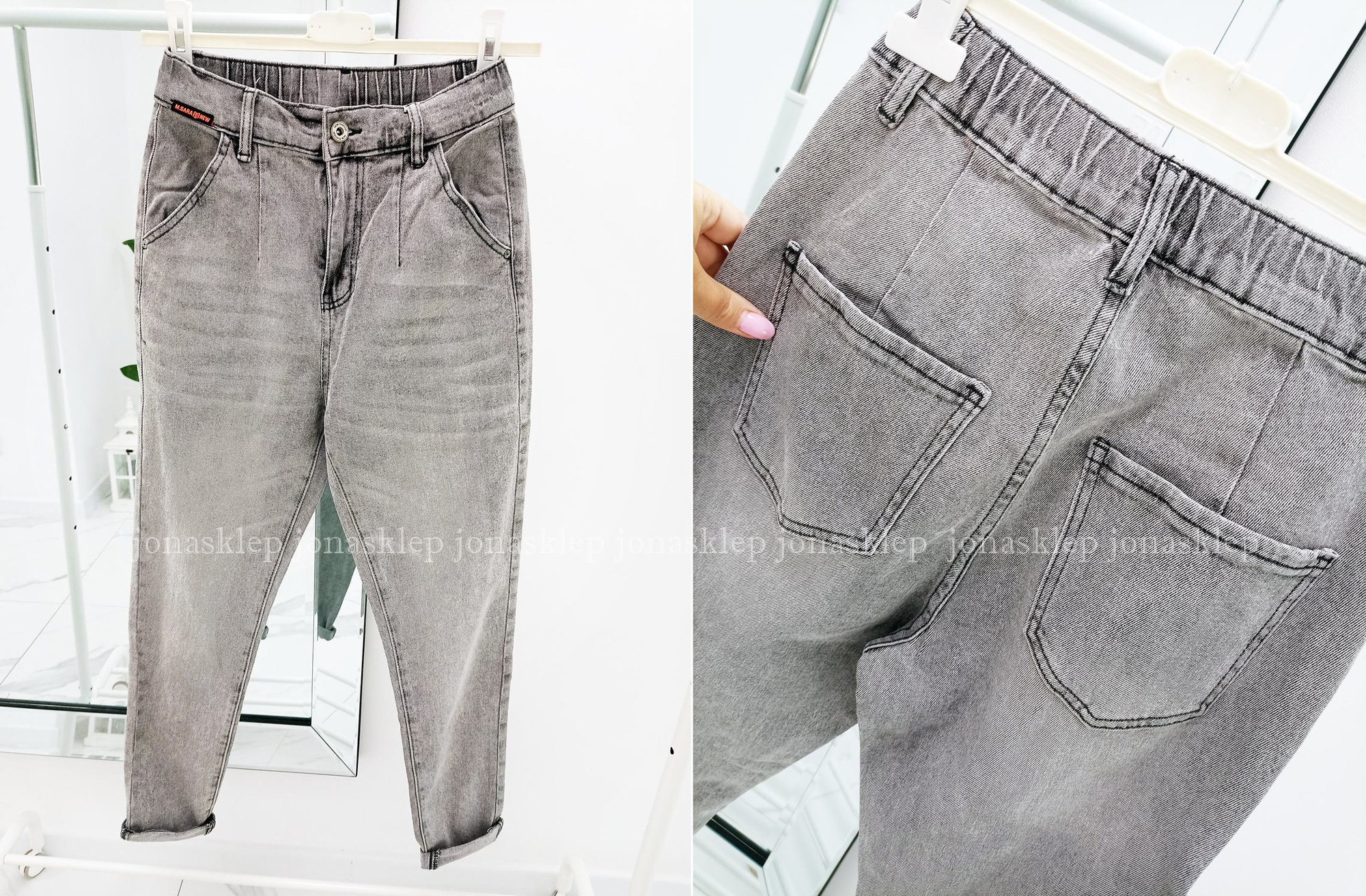 GRAY mom fit casual jogger baggy gumka