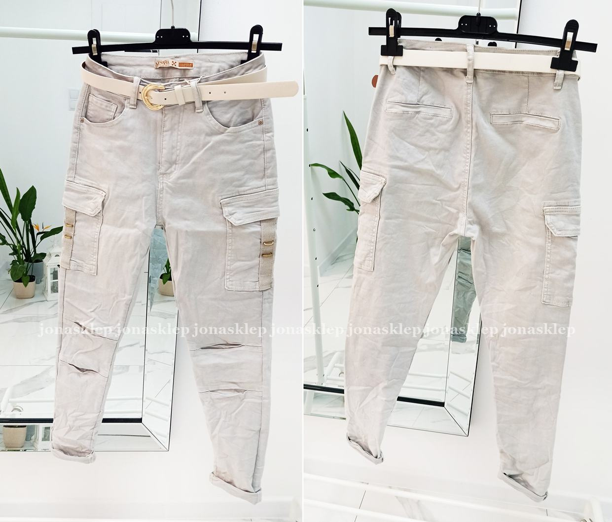NEW STYLE szare bojówki Gray CARGO