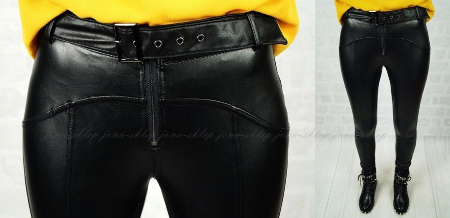 SKÓRZANE SPODNIE ABSOLUTY PASEK