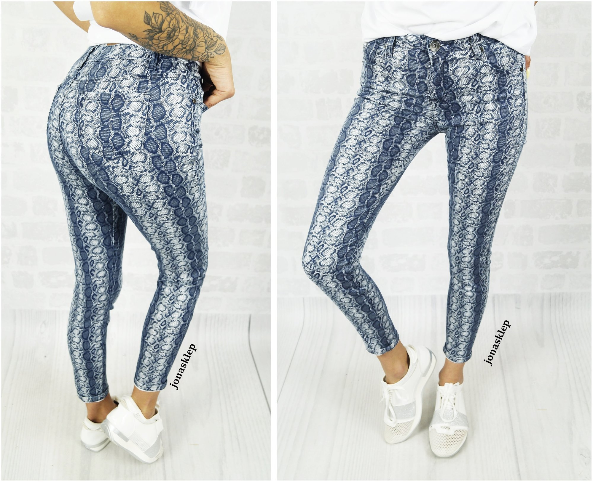 INNOVATIVE JEANS SNAKE BLUE wąż