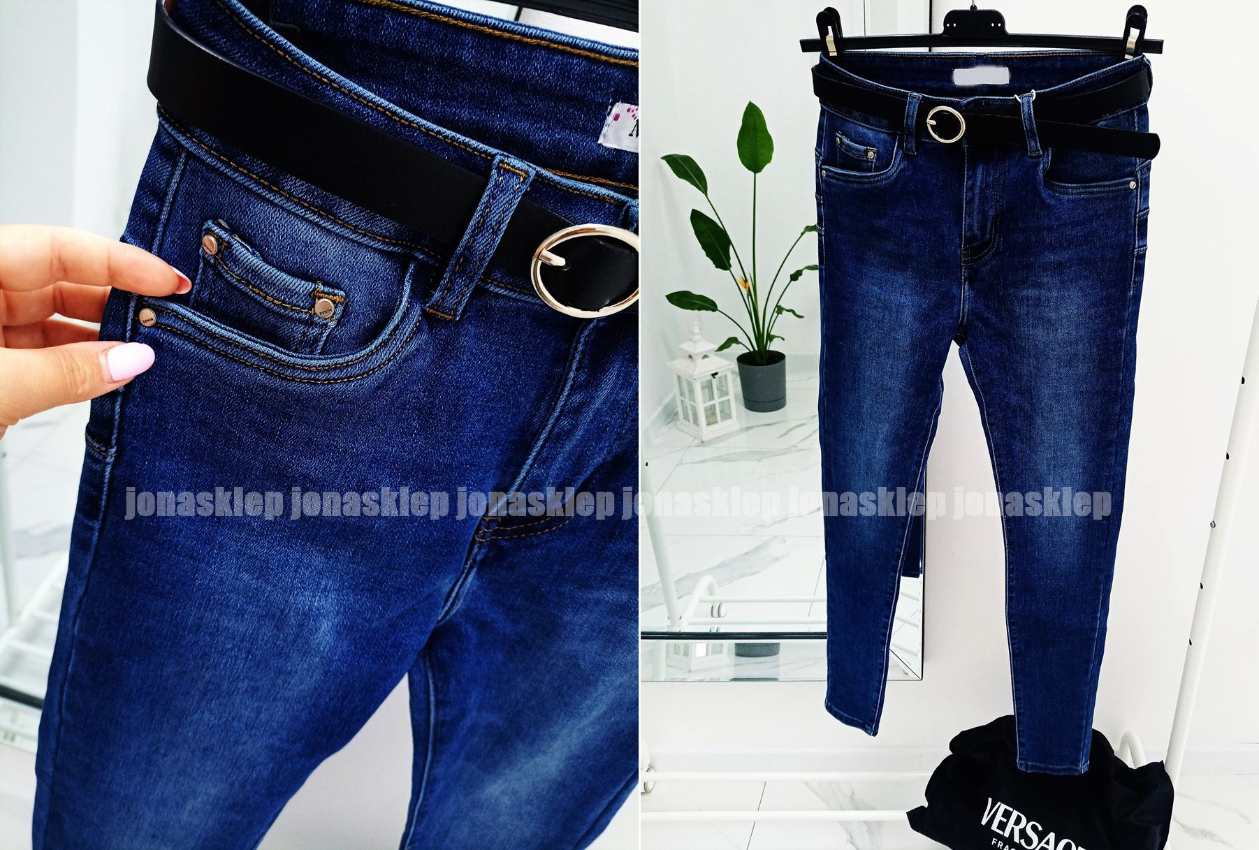 PUSH UP jeans classic jeansy DAMSKIE rurki ciemne