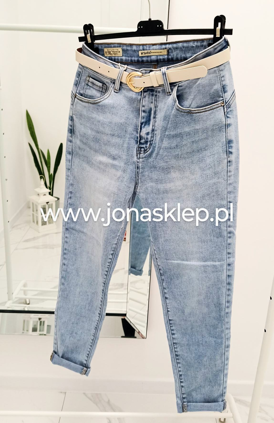 MAYBE mom fit casual jasne baggy PLUS SIZE