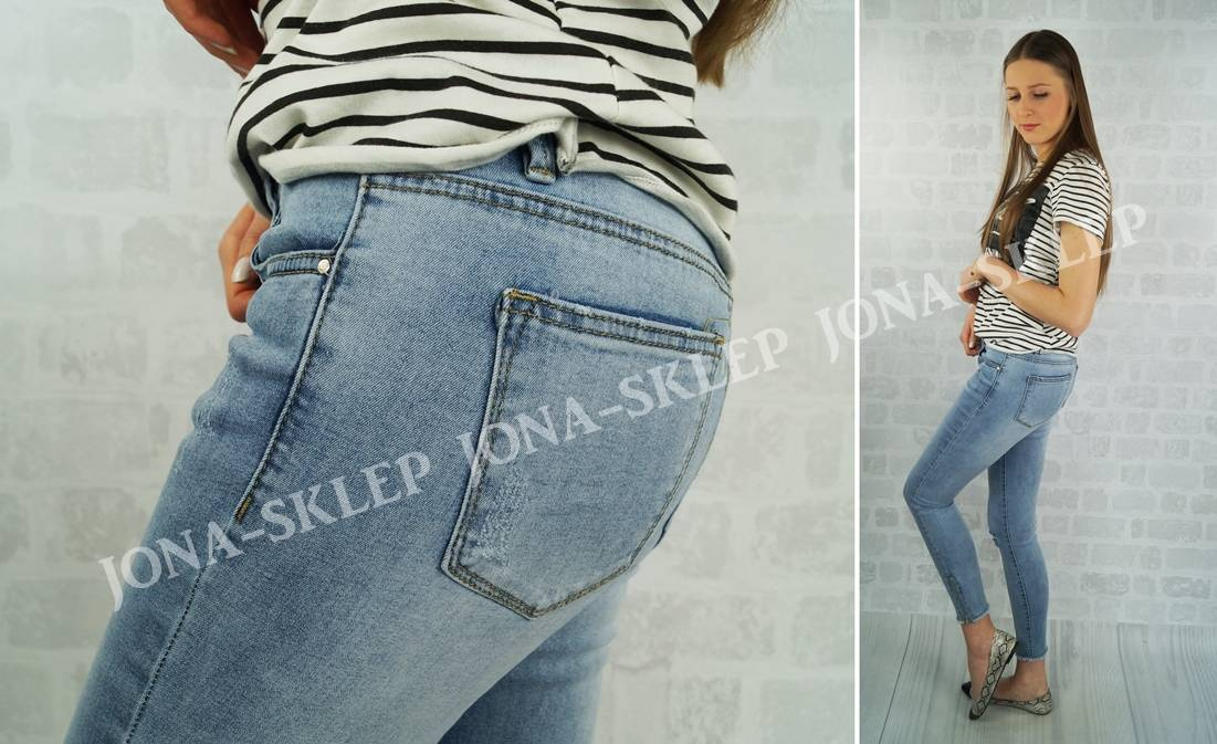 Classic jeans PUSH UP rurki zamki