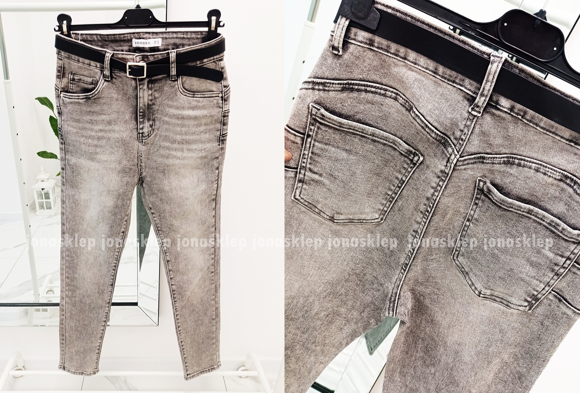 Jeansy Life's  jasne szare GRAY VINTAGE push up PLUS SIZE 