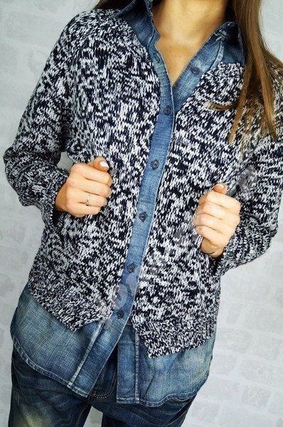 PREMIUM SWETER KOSZULA BLUE