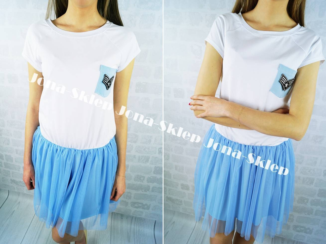 Błękitna sukienka Tiul princess