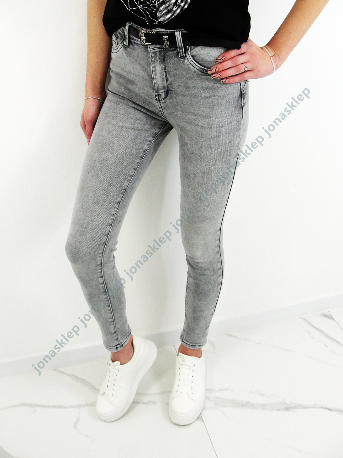 Jeansy Life's  gray classic slim push up