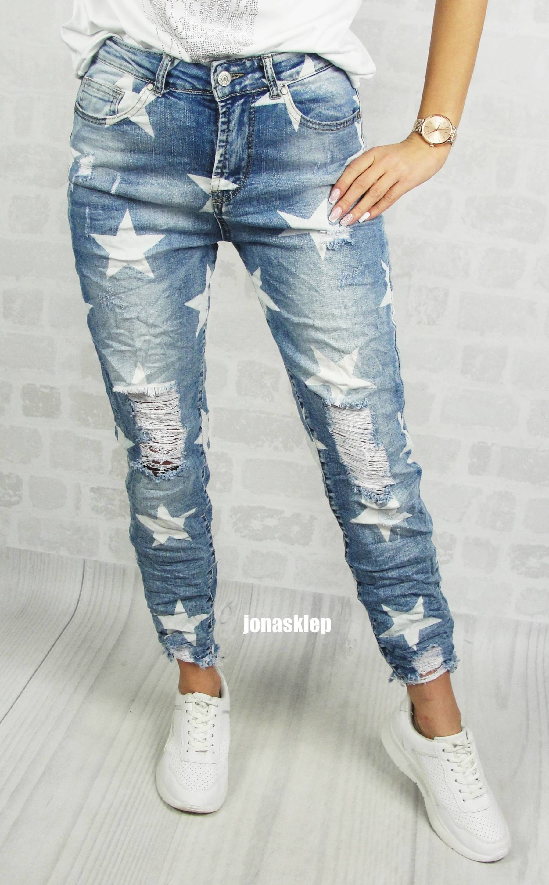 Baggy STAR JEANS dziury ripped HOT