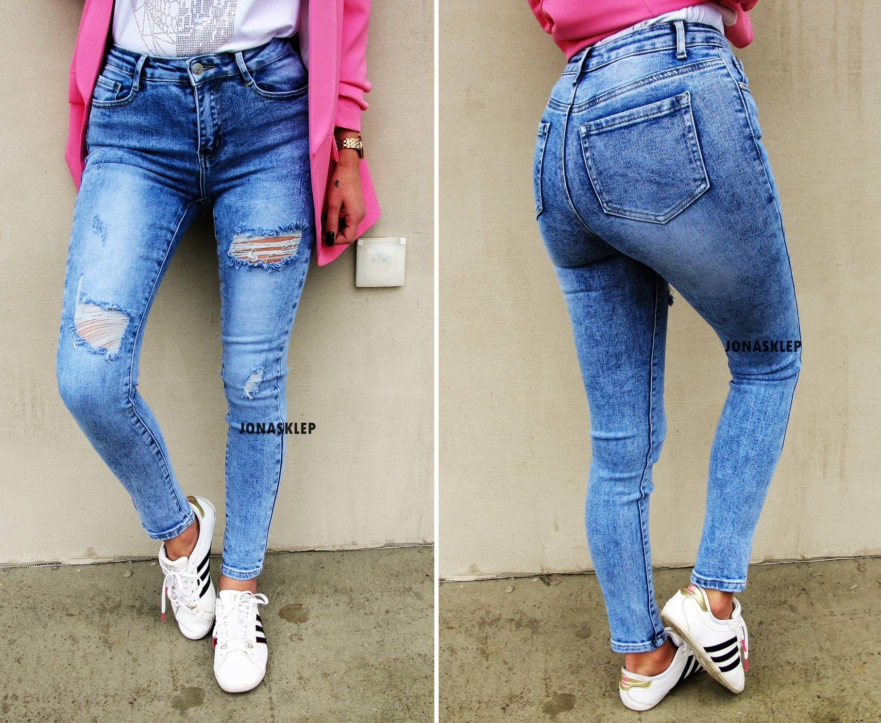 Jasne rurki dekatyzowane HOT LOOK dziury