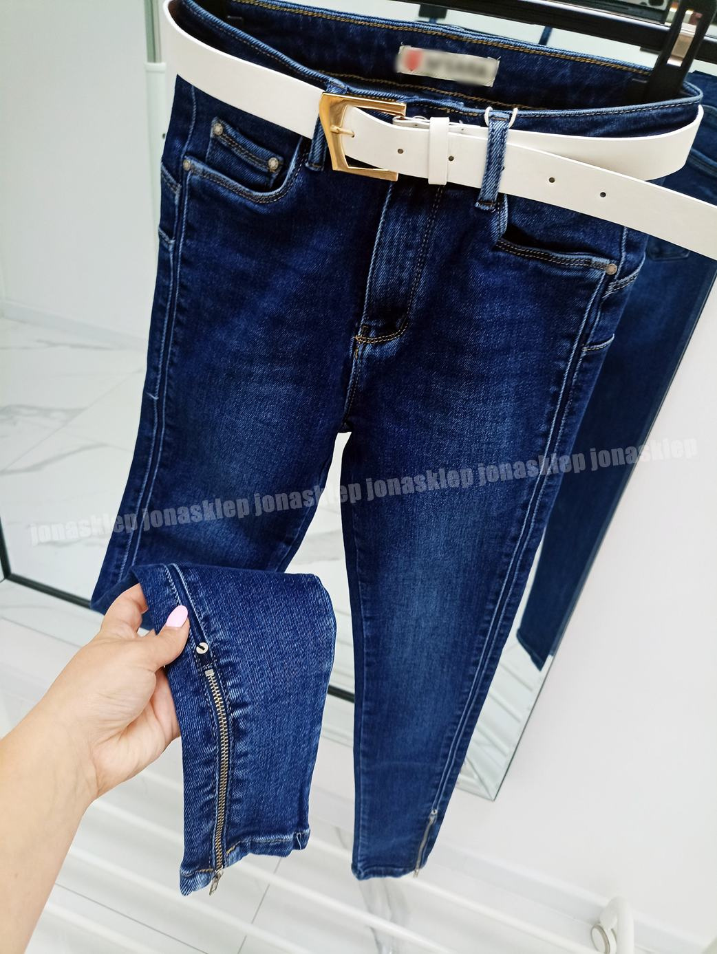 Rurki SLIM FIT zamki na nogawkach zip