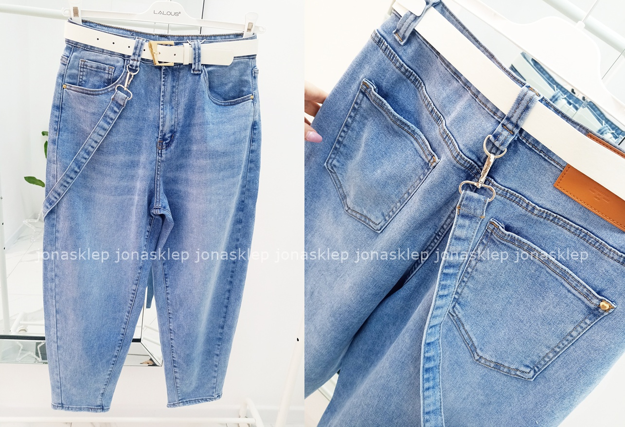 BALLON mom fit casual blue SZELKI PLUS SIZE