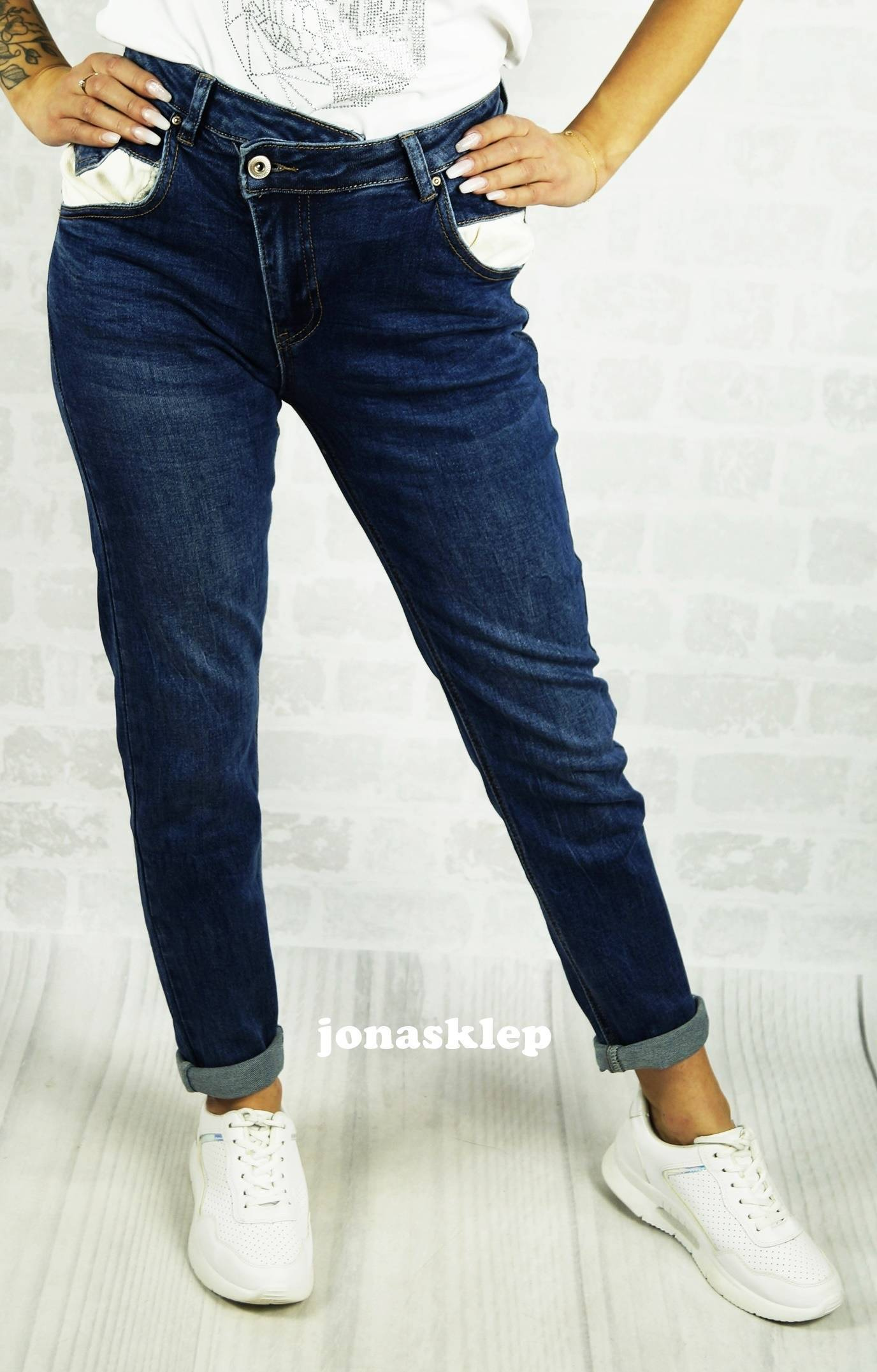 new BAGGY MOM  dwukolorowe ELASTIC