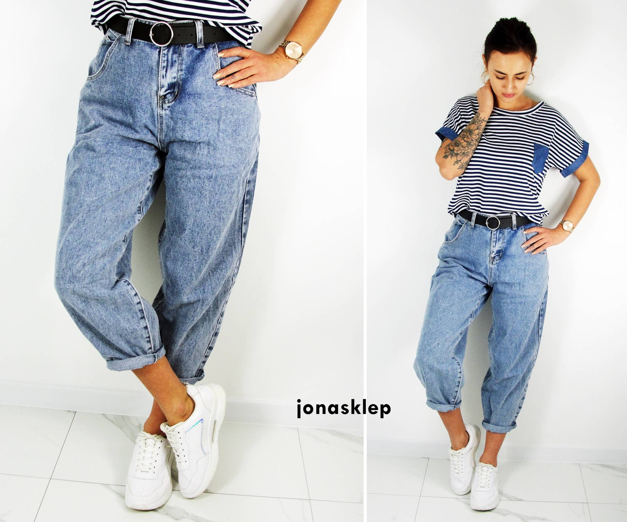 PAPERBAG JEANS pasek new look LUŹNE