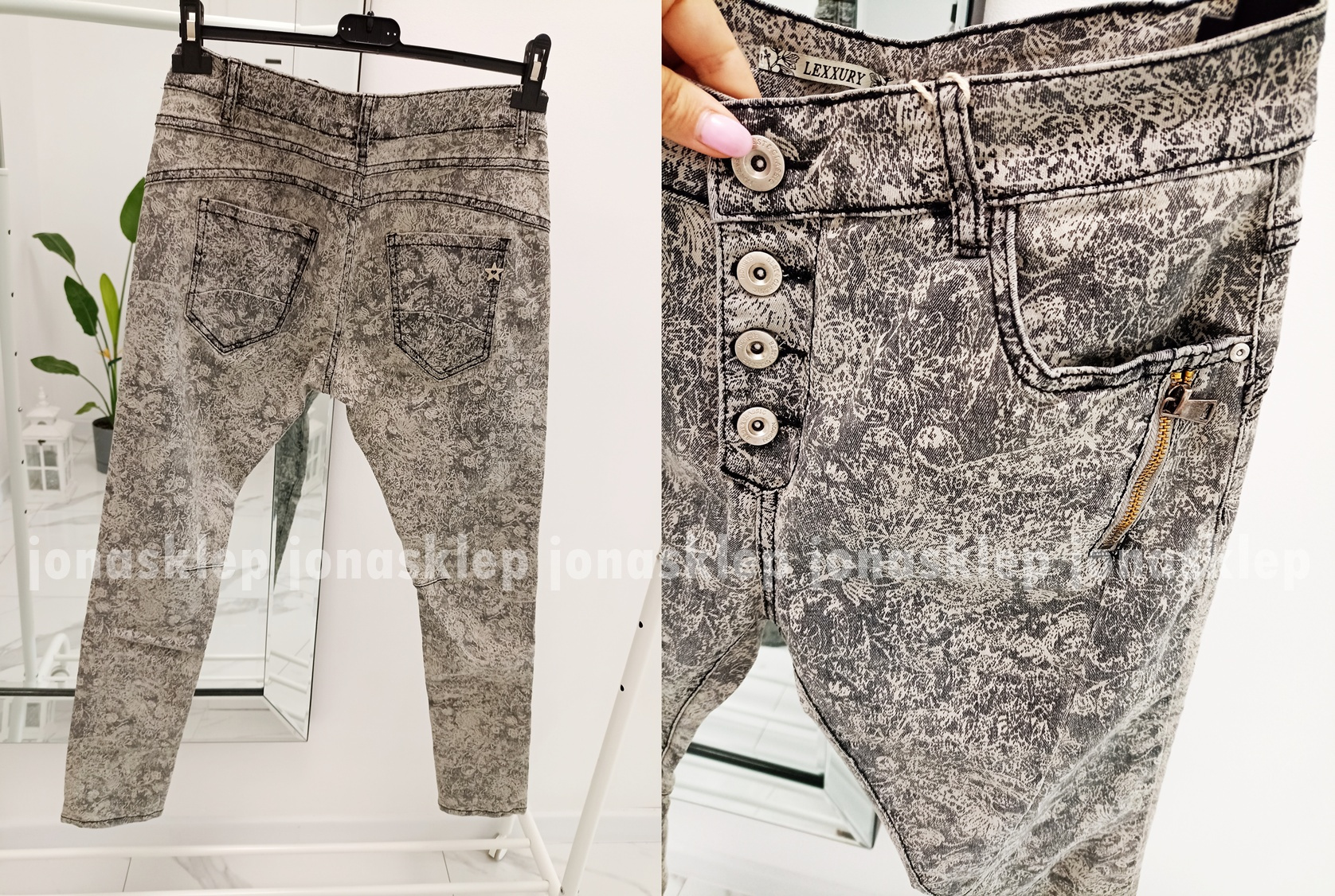 PLUS SIZE rurki PREMIUM print ZIP