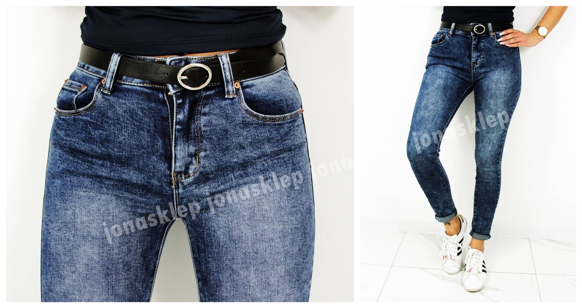 -5kg rurki vintage jeansy casual blue SLIM FIT