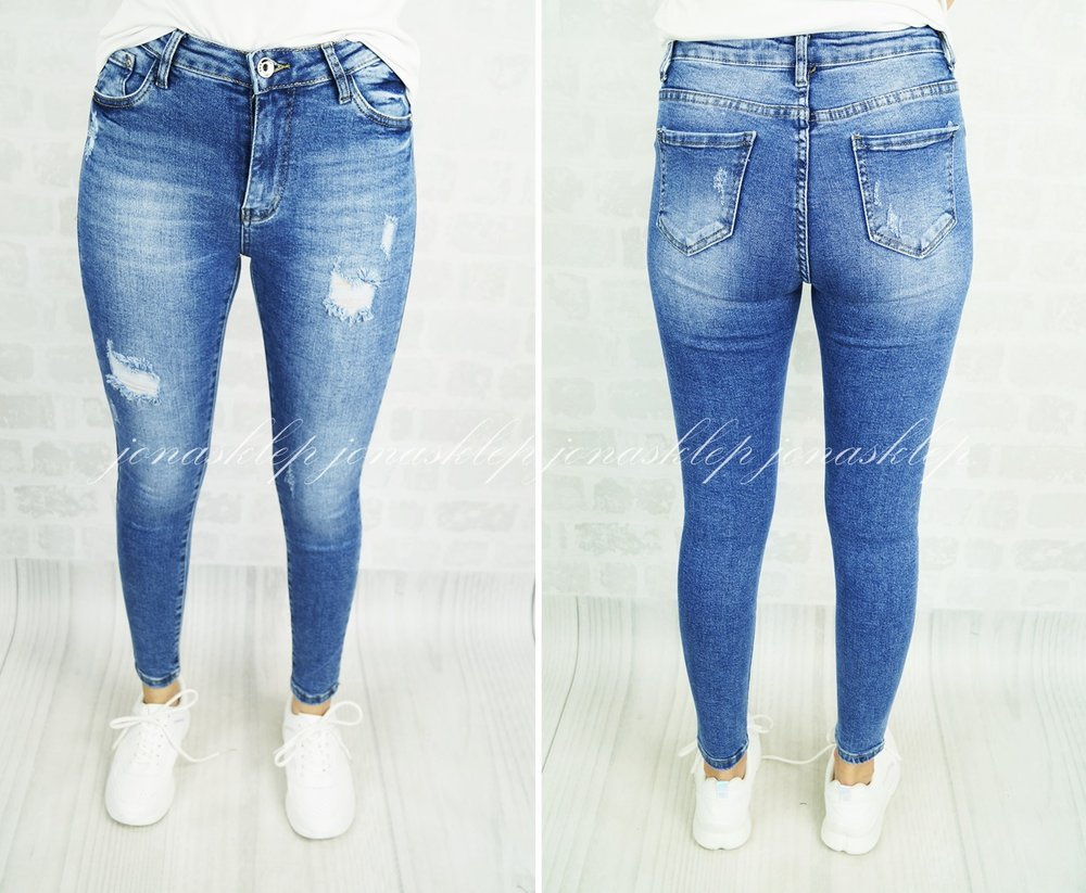RURKI SKINNY JEANS przetarcia TOMI blue
